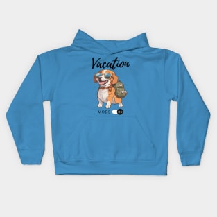 Vacation Mode ON Cute Dog Kids Hoodie